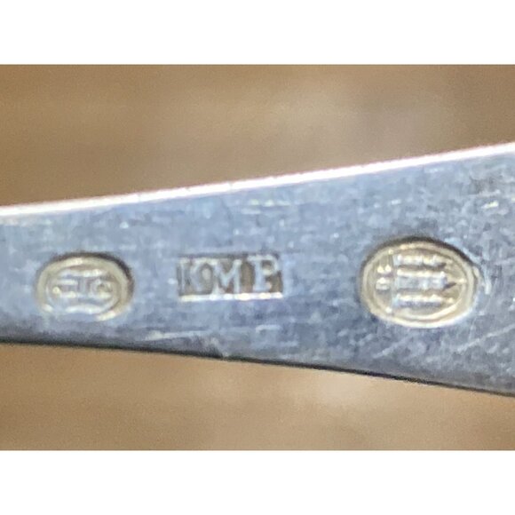 Antique Silver Berry Preserves Etched Floral Spoon Marked Acceptable Condition - Picture 3 of 12